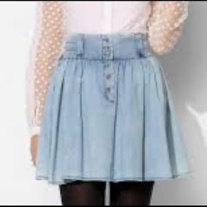 💙 BDG Chambray circle skirt